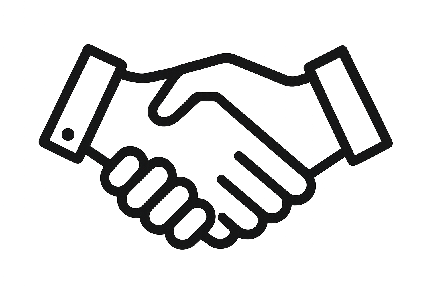 Hand shake icon. No background